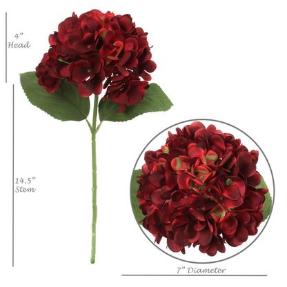 18.5" Hydrangea Spray - Authentic Artificial Flower for Enchanting DIY Bouquets, Home Decor Centerpieces & Event Arrangements, Lifelike Beauty for Weddings & Special Occasions