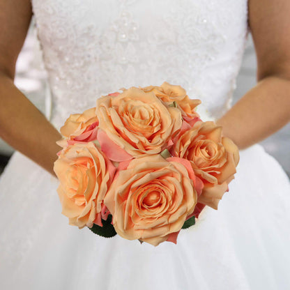 6" Dia Open Rose 20" Stem/6 - Realistic Artificial Flowers for DIY Wedding Bouquets, Elegant Centerpieces & Home Decor - Lifelike Beauty for Special Occasions & Everyday Elegance