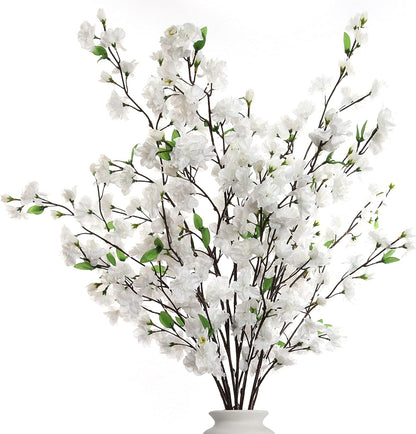 Christmas White Cherry Blossom Flowers, Three 36 Inch Branches, Wedding, Party, Event, Japan's National Flower