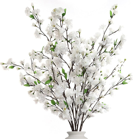 Christmas White Cherry Blossom Flowers, Three 36 Inch Branches, Wedding, Party, Event, Japan's National Flower