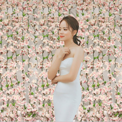 4.5' Cherry Blossom Garland, Lifelike Faux Floral, Vibrant Elegance for Spring Events, Wedding Aisle & Christmas Home Decor, Seasonal Display for All Settings