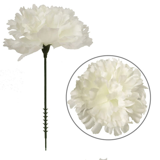 Lifelike 3.5"Diam Carnations - Perfect for DIY Weddings, Centerpieces, Parties; Elevate Your Space with Stunning Silk Flowers