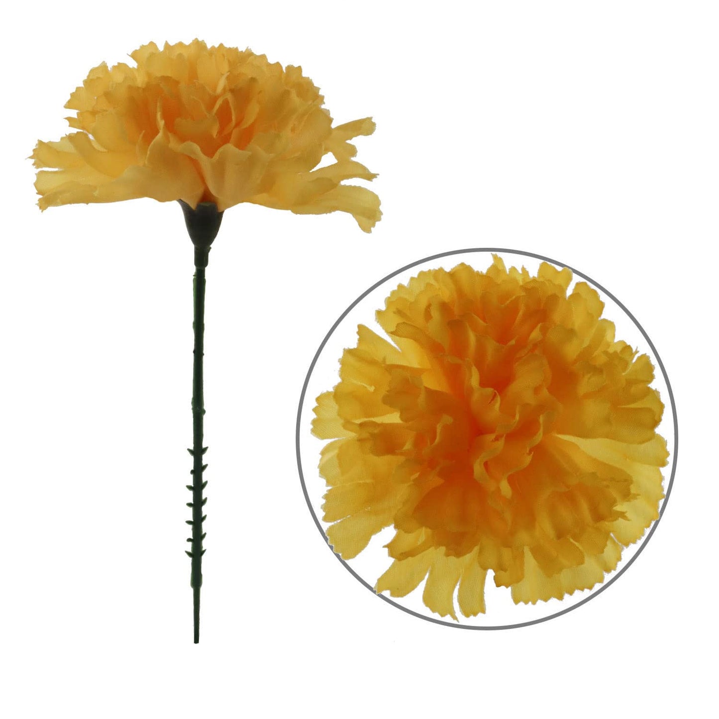 Elegant Gold Carnations - Ideal for DIY Weddings, Centerpieces, Home Decor; Lifelike Faux Flowers with Stems, Stunning Floral Arrangements