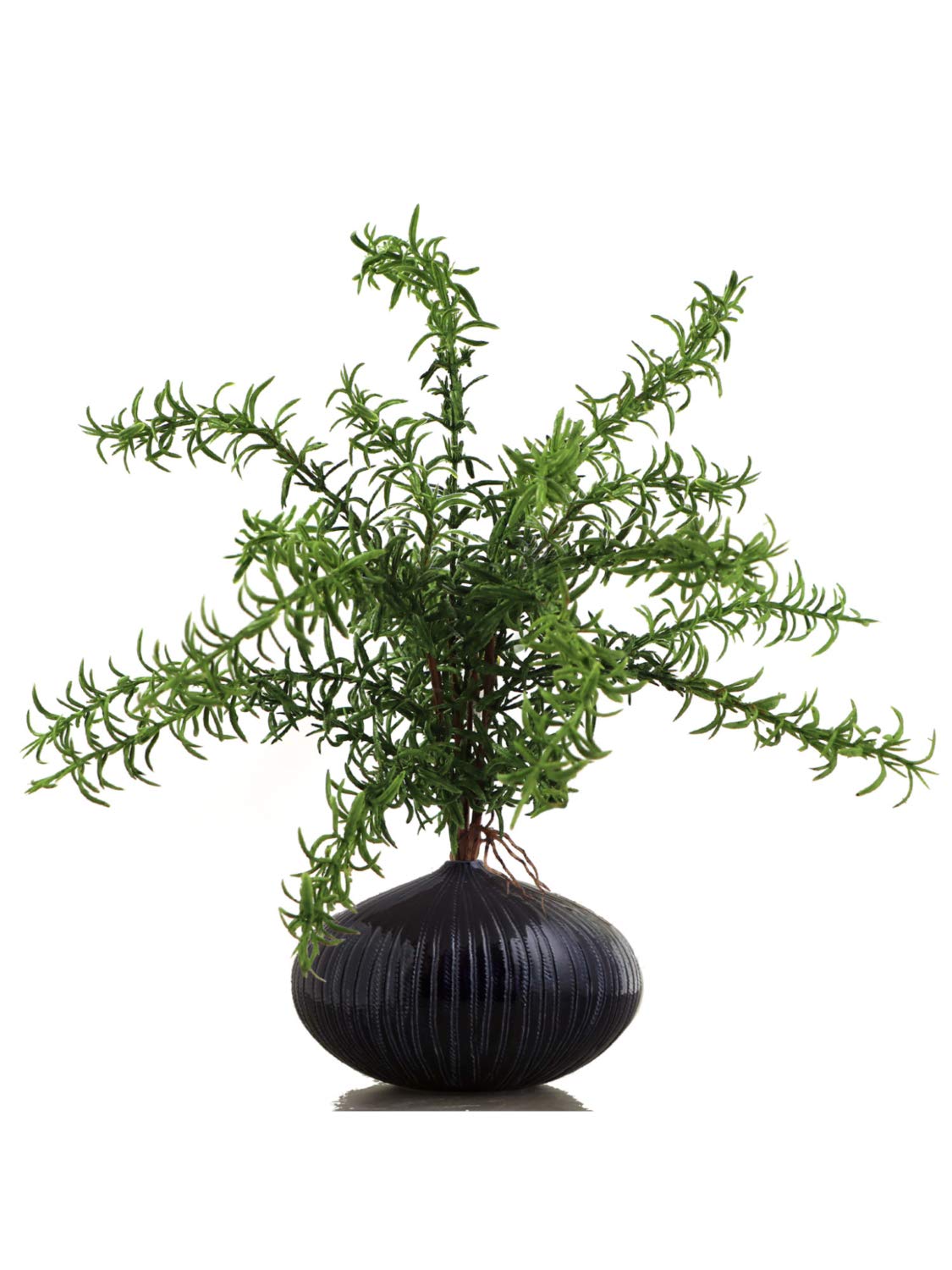 17" Rosemary Bush Set 4/pc: Realistic Faux Greenery for Elegant Home, DIY Wedding Arrangements, Rustic Centerpieces & Spaces