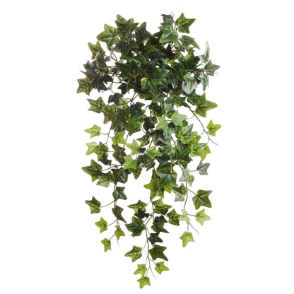 19-Inch English Hanging Bush, 204 Leaves, Lifelike Faux Greenery for Home & Office Decor