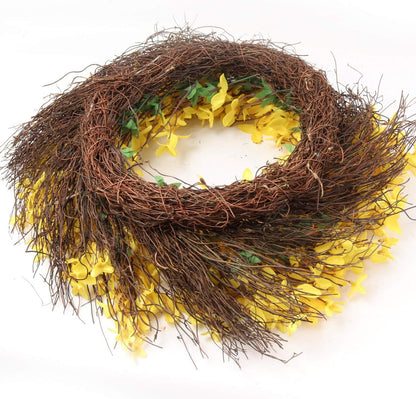 Artificial  Forsythia Wreath-22"