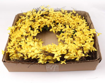 Artificial  Forsythia Wreath-22"