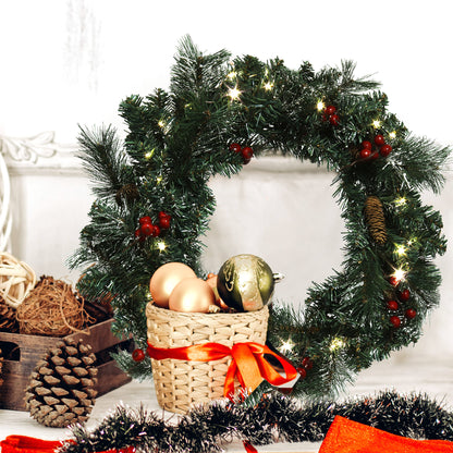 22" Pine Wreath | Pinecones & Berries Included | Lifelike Greenery | Indoor/Outdoor Use | Holiday & Christmas Décor | Perfect for Front Door, Wreaths, & Garlands
