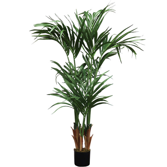 5.5' Arecas Palm/Black Pot - Lifelike Artificial Arecas Palm Tree in Elegant Black Pot, Perfect Indoor Greenery for Home Decor, Office Spaces, Weddings, and Events. Add a Touch of Nature