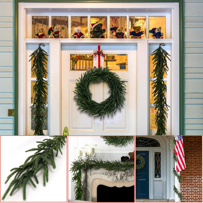 6' Real Touch Norfolk Pine Garland | Lifelike Greenery | Indoor/Outdoor Use | Christmas & Holiday Décor | Perfect for Mantels, Railings, & Doorways