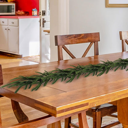6' Real Touch Norfolk Pine Garland | Lifelike Greenery | Indoor/Outdoor Use | Christmas & Holiday Décor | Perfect for Mantels, Railings, & Doorways