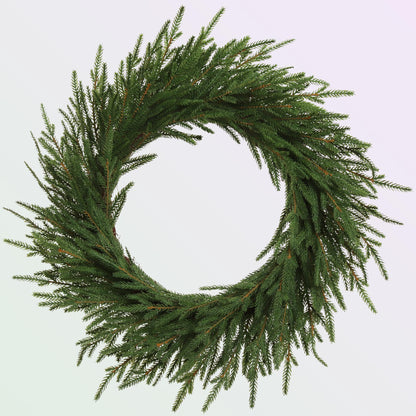 24" Real Touch Frasier Wreath | Lifelike Greenery | Indoor/Outdoor Use | Christmas & Holiday Décor | Front Door Accent | Home & Office Decoration