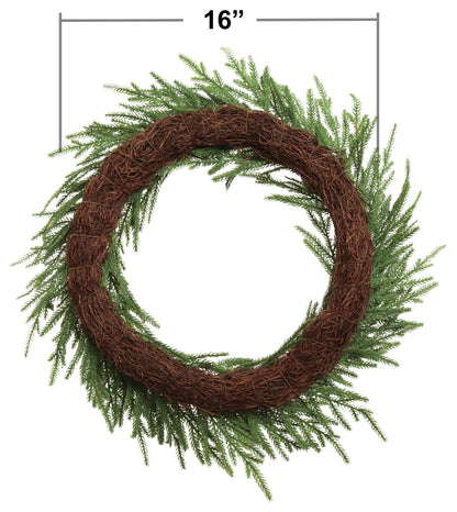 24" Real Touch Frasier Wreath | Lifelike Greenery | Indoor/Outdoor Use | Christmas & Holiday Décor | Front Door Accent | Home & Office Decoration