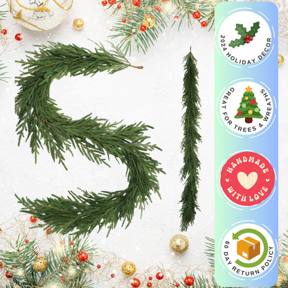 6' Real Touch Frasier Garland | Lifelike Greenery | Indoor/Outdoor Use | Holiday & Christmas Décor | Perfect for Mantels, Railings, & Doorways