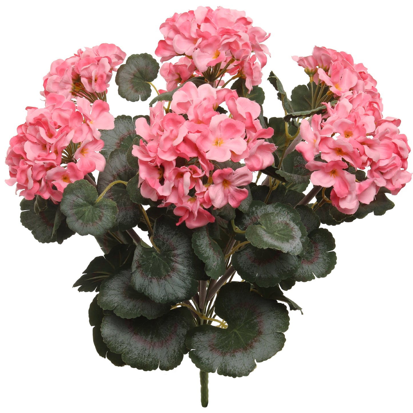 Vibrant Pink 18-Inch Deluxe UV-Resistant Geranium Bush - Artificial Flowers for Outdoor Decor & Home Garden Elegance