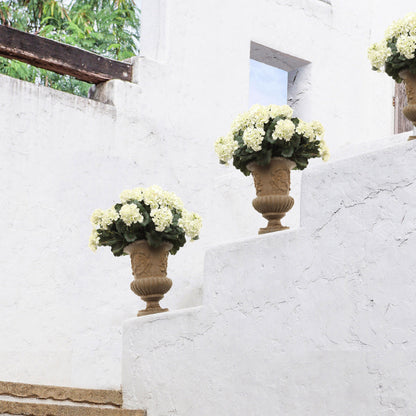 Elegant White 18" Deluxe UV-Resistant Geranium Bush - Lifelike Artificial Plant for Home & Garden Decor, Perfect for Outdoor and Indoor Use