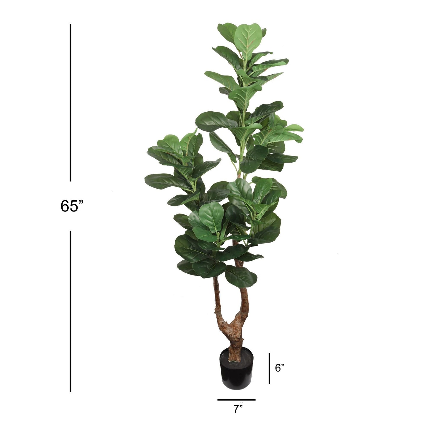 5.4' Fiddle Leaf Fig Tree - Lifelike Artificial Indoor Plant, Realistic Faux Fiddle Leaf Fig Tree for Home and Office Decor, Enhance Your Space with this Stunning Fiddle Leaf Fig Tree