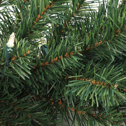 9' Pre-Lit Pine Garland | 240 Lifelike Green Tips | Indoor/Outdoor Use | Holiday Christmas Accents | Mantle, Staircase, Front Door Garland | Home & Office Decor