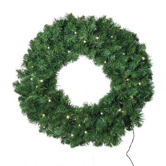 20" LED Northern Wreath | Lifelike Greenery | Indoor/Outdoor Use | Christmas & Holiday Décor | Front Door Accent | Home & Office Display