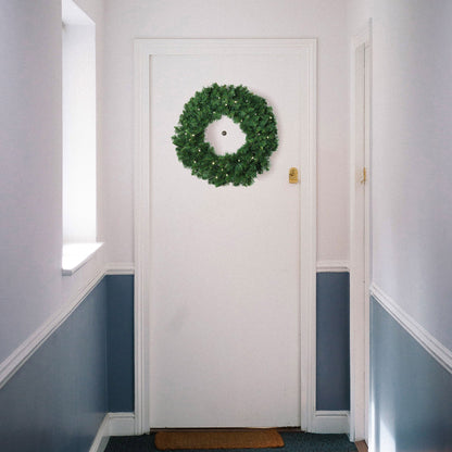 20" LED Northern Wreath | Lifelike Greenery | Indoor/Outdoor Use | Christmas & Holiday Décor | Front Door Accent | Home & Office Display