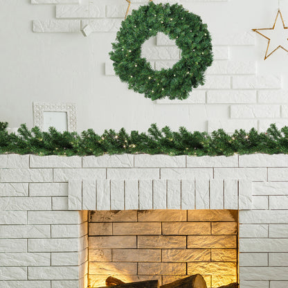 20" LED Northern Wreath | Lifelike Greenery | Indoor/Outdoor Use | Christmas & Holiday Décor | Front Door Accent | Home & Office Display