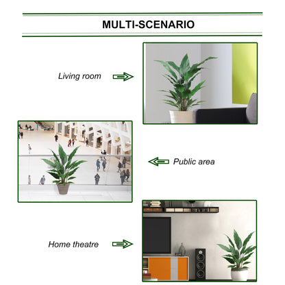 3' Artificial SPATHIPHYLLUM - Lifelike Indoor Plant in Decorative Pot - Low Maintenance, Perfect for Home or Office Styling