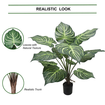 Premium 3' Dieffenbachia Indoor Plant with Decorative Pot - Elegant Tropical Foliage for Home Decor - Air-Purifying, Low-Maintenance, Perfect for Office or Living Room