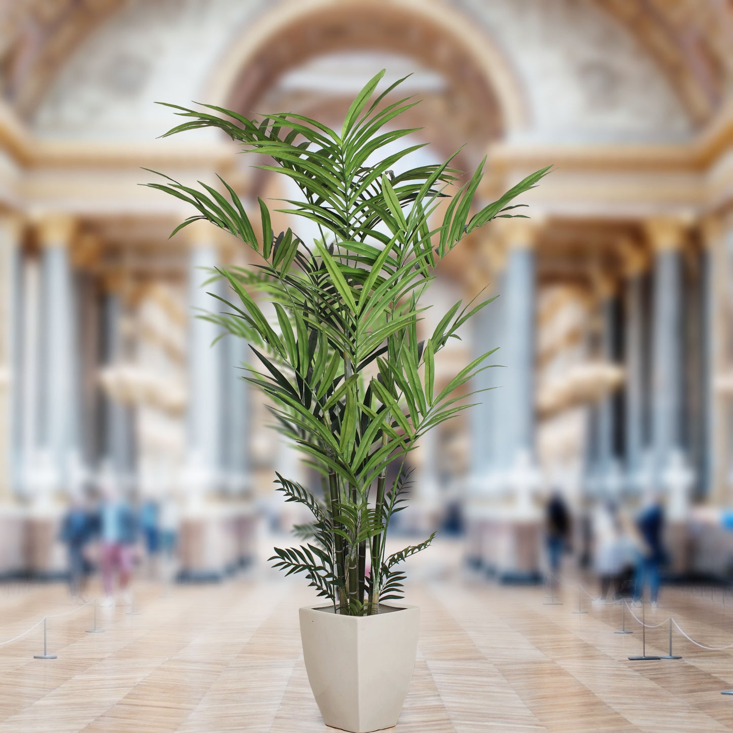 Lush 8' Indoor Kentia Palm Tree with 399 Leaves - Potted Tropical Foliage Decor for Home or Office