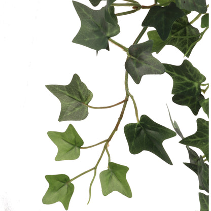 19-Inch English Hanging Bush, 204 Leaves, Lifelike Faux Greenery for Home & Office Decor