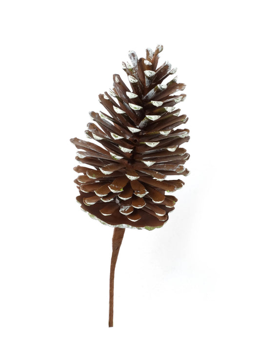 8-Inch Plastic Pine Cone Pick, Set of 6 Pieces, Realistic Faux Pinecones for Floral Arrangements, Crafts & Holiday Christmas Decor