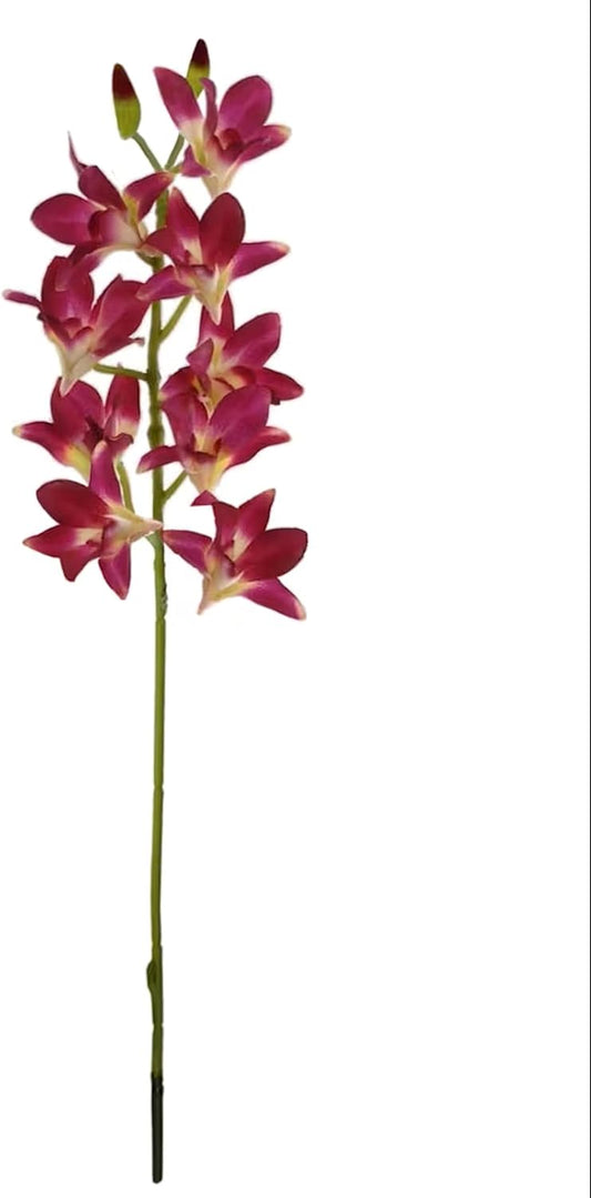 24" Dendrobium Spray 9F,2B: Artificial Orchid for Centerpieces, DIY Bouquets, Home Decor & Event Florals