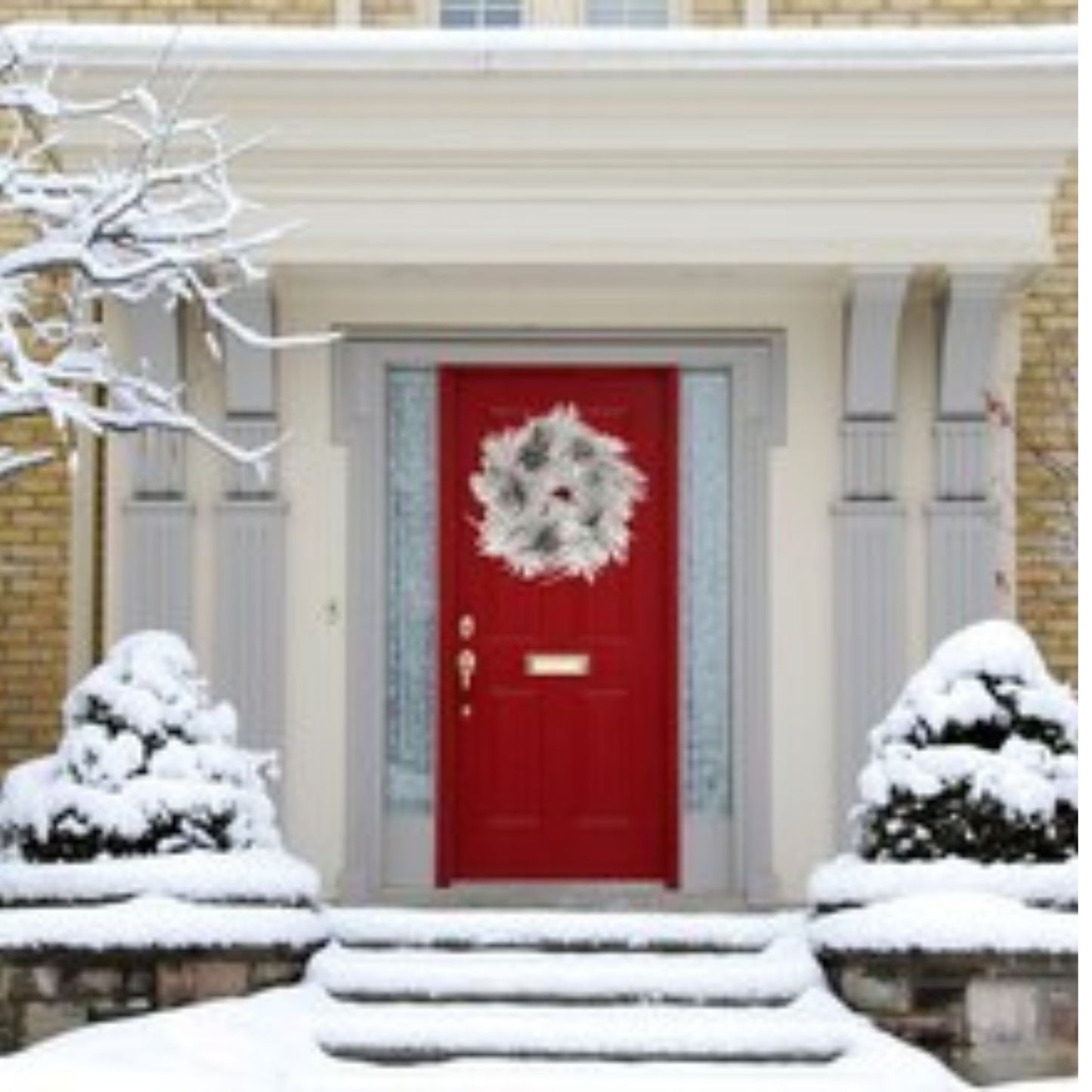 24" Christmas Snow Pine Wreath with Pine Cones - Set of 2, Perfect for Winter Decor, Holiday Accents & Front Door Displays