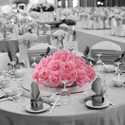 Blushing Beauty: 100pc Silk Flowers Pink Rose Picks for Elegant Floral Arrangements, Crafts, and Wedding Decor
