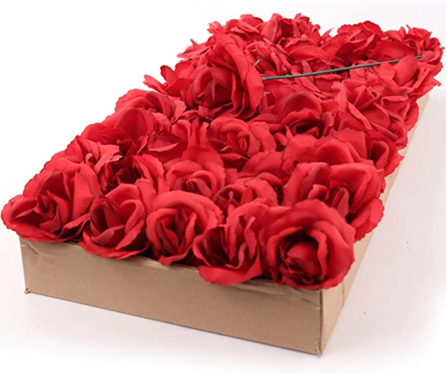 Timeless Elegance: 100-Pack of Luxurious Silk Red Rose Picks for Unforgettable Moments and Celebrations