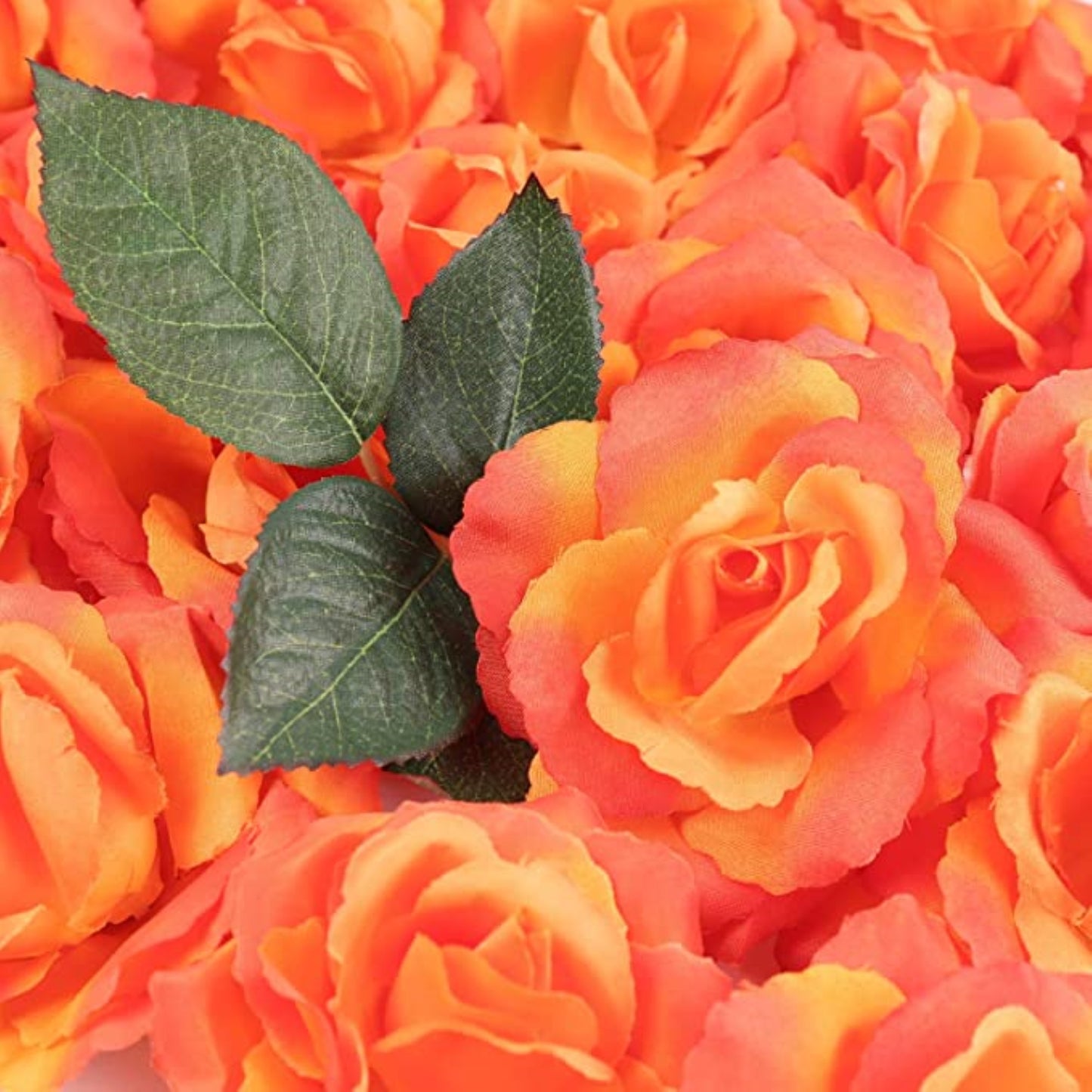 Vibrant Harvest: 100-Pack of Silk Orange Rose Picks for Stunning Floral Arrangements, Crafts, and Home Decor