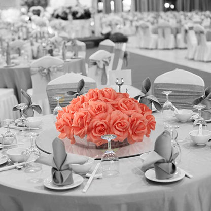 Peach Perfection: 100pc Silk Flowers Peach Rose Picks for Stunning Floral Arrangements, Crafts, and Wedding Decor