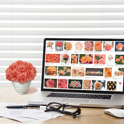 Peach Perfection: 100pc Silk Flowers Peach Rose Picks for Stunning Floral Arrangements, Crafts, and Wedding Decor
