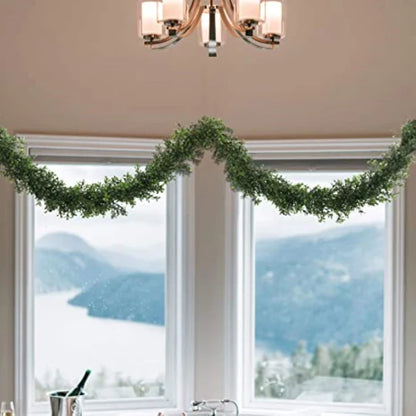 9 Foot Long Artificial Boxwood Garland