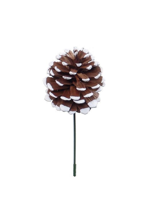 Artificial White Tipped Pine Cone Pick 2.5"- 8" (144 Pieces)