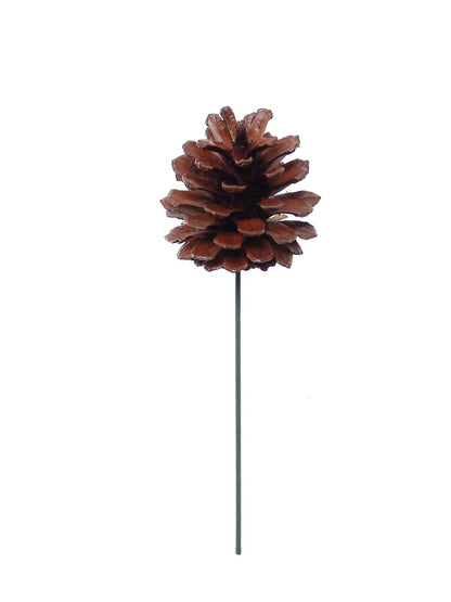 Artificial Lacquered Pine Cone Pick- 2.5" 12 Pieces