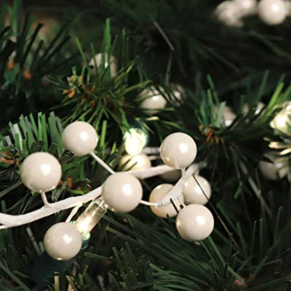 17" Pearl White Berry Stem Picks