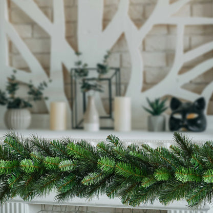 Artificial Pine Garland Deluxe Evergreen 210 Tips 9' x 12"