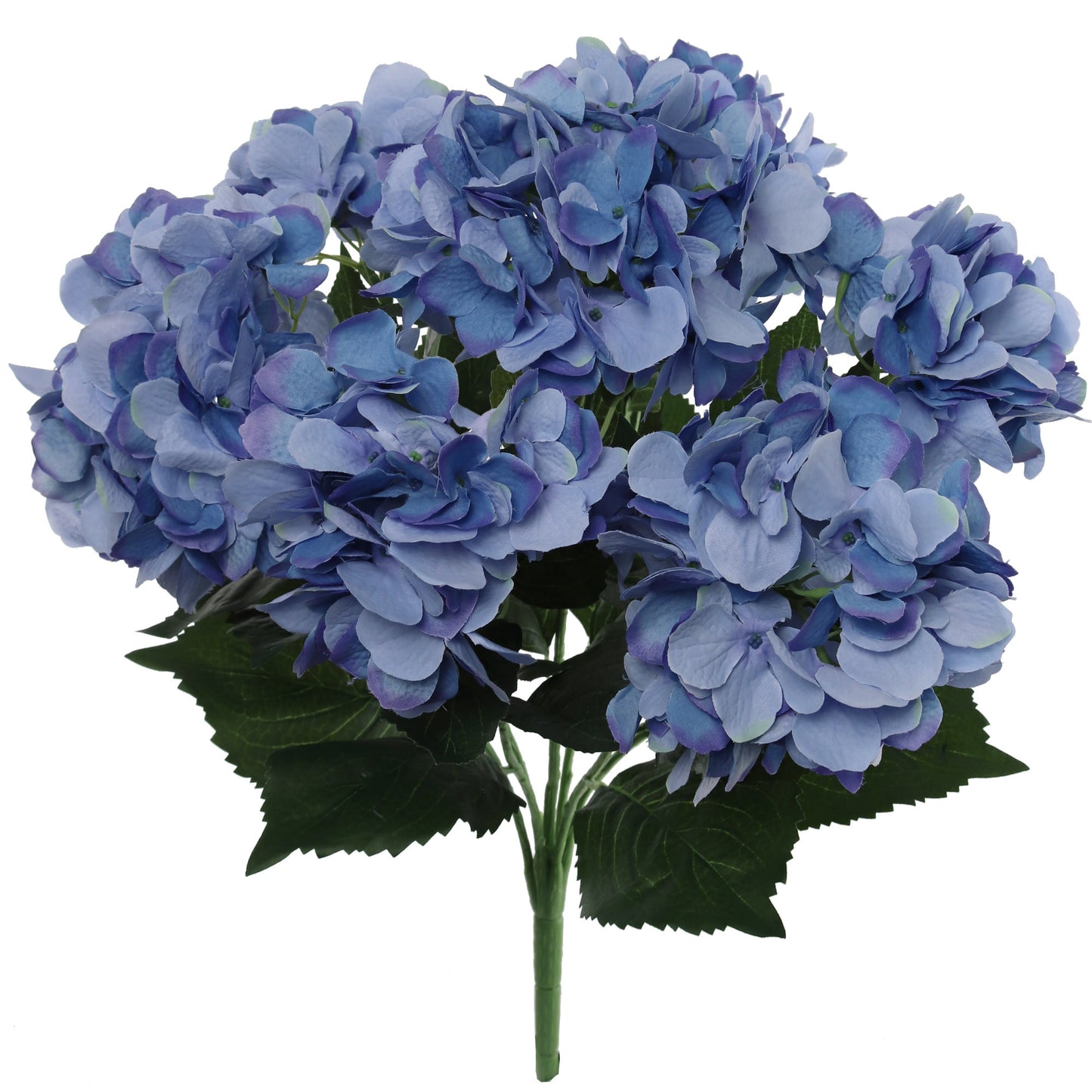 Blue Skies Bloom : Artificial 20" Silk Blue Hydrangea Bush UV Resistant for Indoor and Outdoor Use