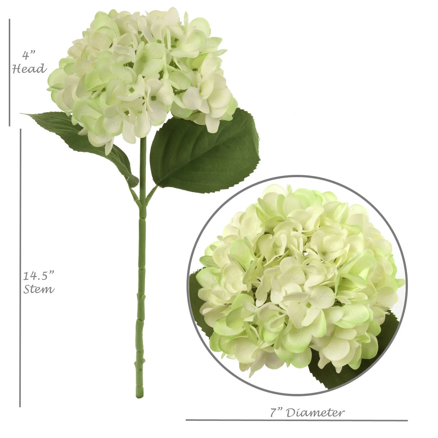 Artificial  Hydrangea Stem -18”