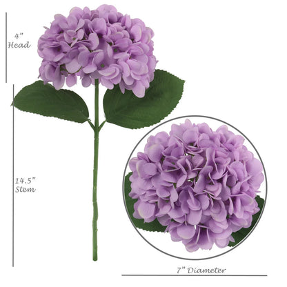 Lavender Silk Hydrangea Flowers - 18"