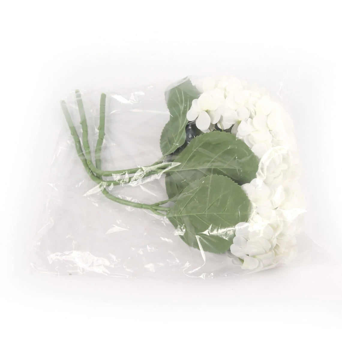 White Silk Hydrangea Flowers - 18"  (3 Pieces)