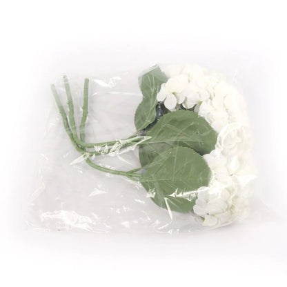 White Silk Hydrangea Flowers - 18"  (3 Pieces)