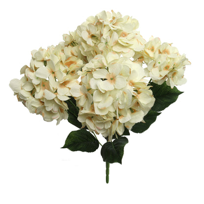 Elegant Beige Hydrangea Bush - Artificial Flower Arrangement for Home & Garden Décor - Realistic & Maintenance-Free Faux Floral Accent