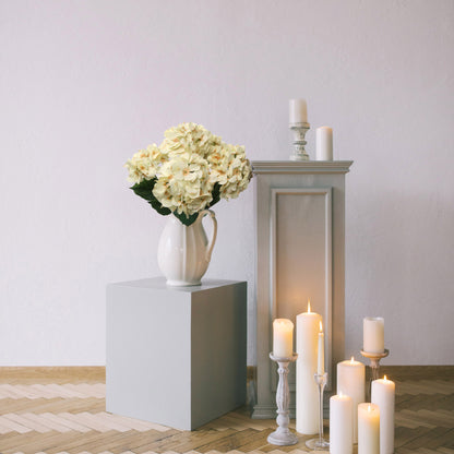 Elegant Beige Hydrangea Bush - Artificial Flower Arrangement for Home & Garden Décor - Realistic & Maintenance-Free Faux Floral Accent