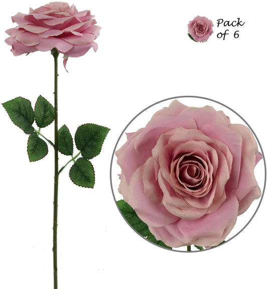 Artificial Lilac Open Rose Stem-20"